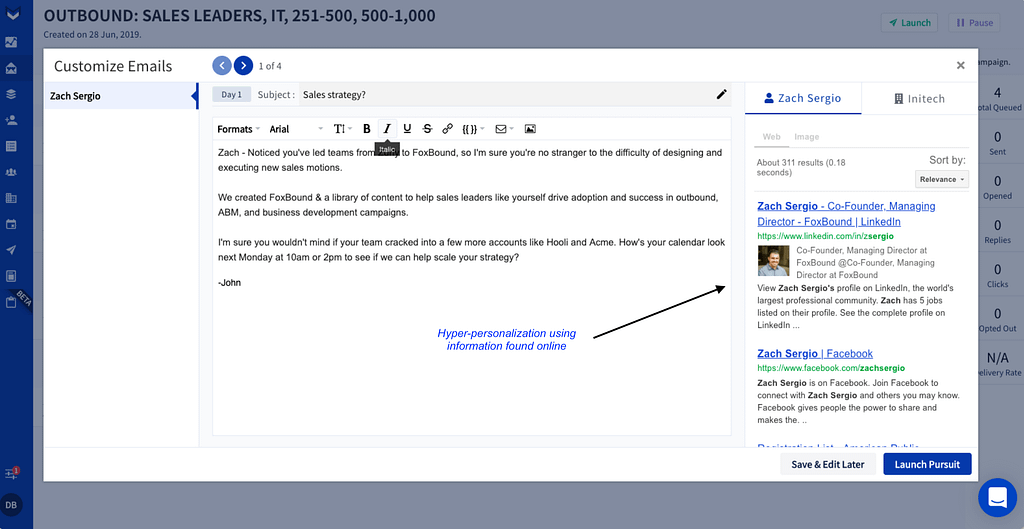 Email Personalization - Foxbound